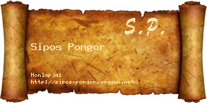 Sipos Pongor névjegykártya